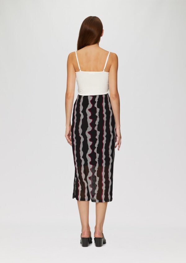 Schmal geschnittener Midirock aus Mesh