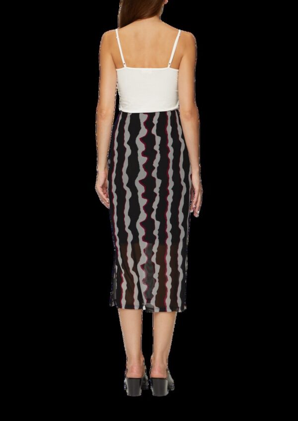 Schmal geschnittener Midirock aus Mesh