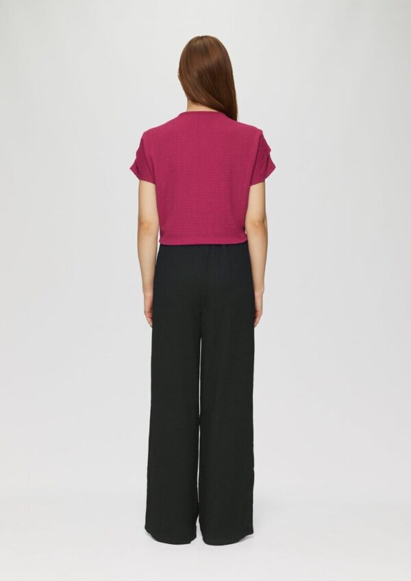 Strukturierte Hose mit Wide Leg