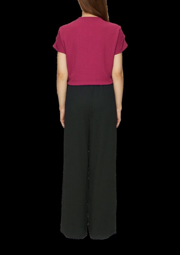 Strukturierte Hose mit Wide Leg