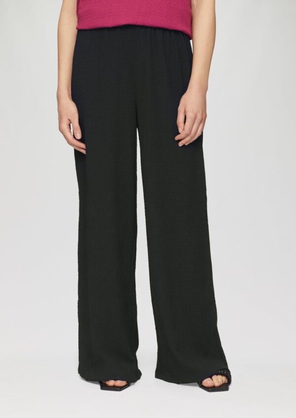 Strukturierte Hose mit Wide Leg