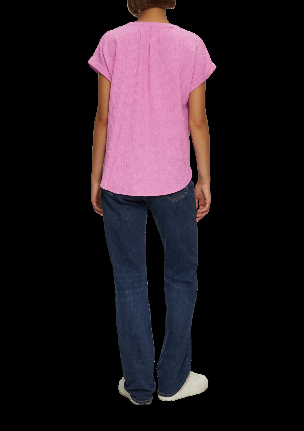 Locker geschnittene Bluse mit Struktur