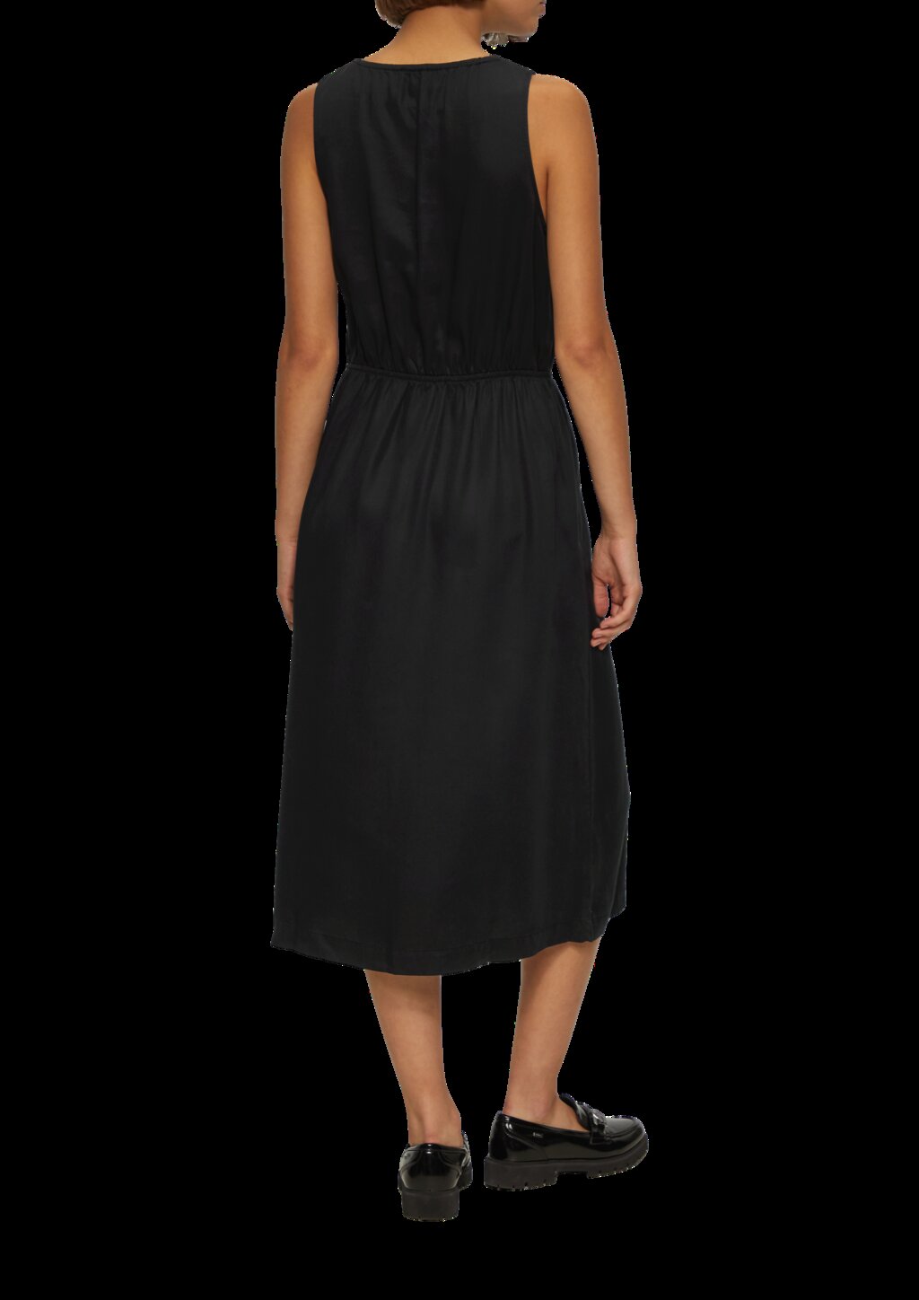 Midi-Kleid aus Lyocell mit Gummizug