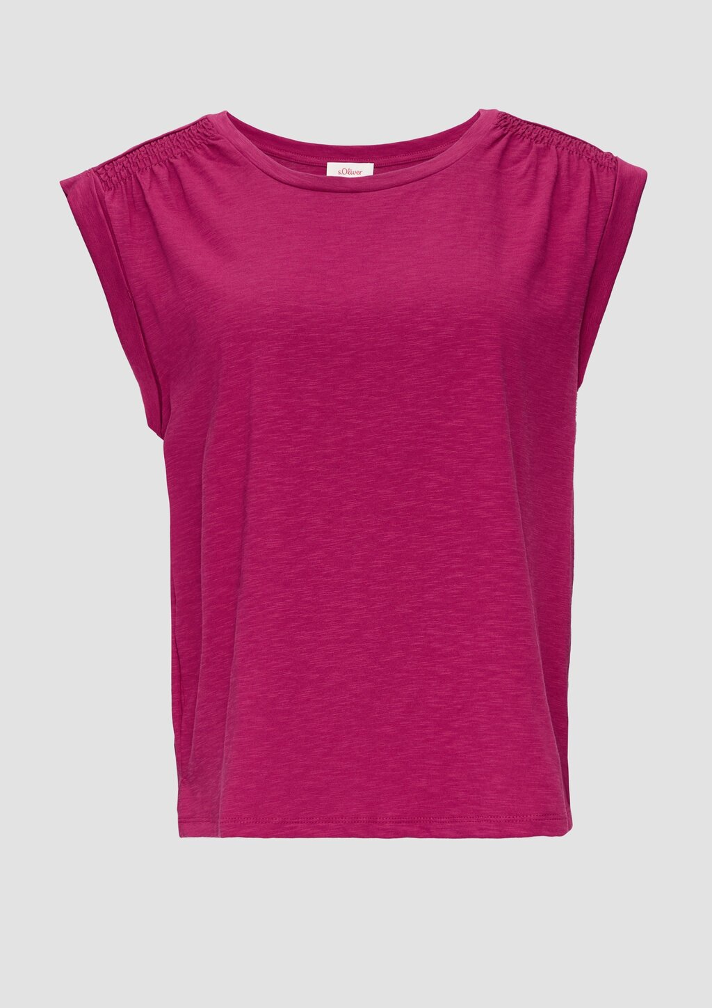 Ärmelloses Flammgarnshirt mit Smok-Details