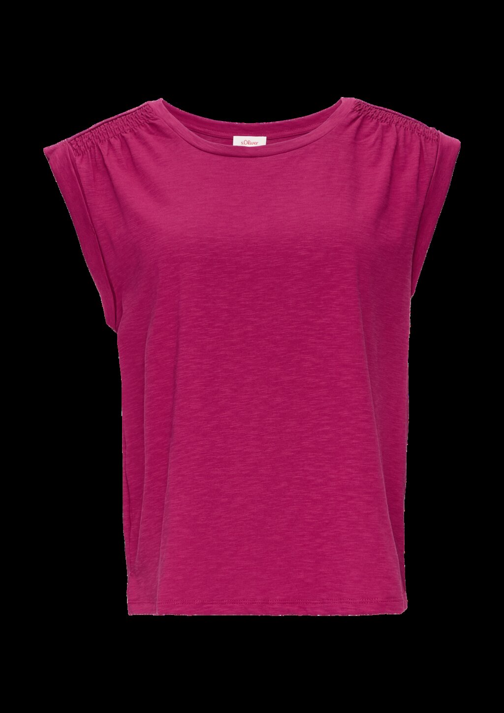 Ärmelloses Flammgarnshirt mit Smok-Details