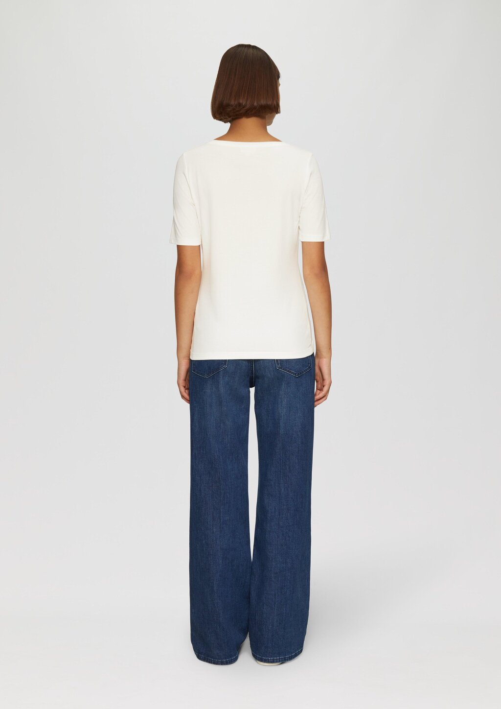 T-Shirt im Slim Fit mit Glitzer-Print