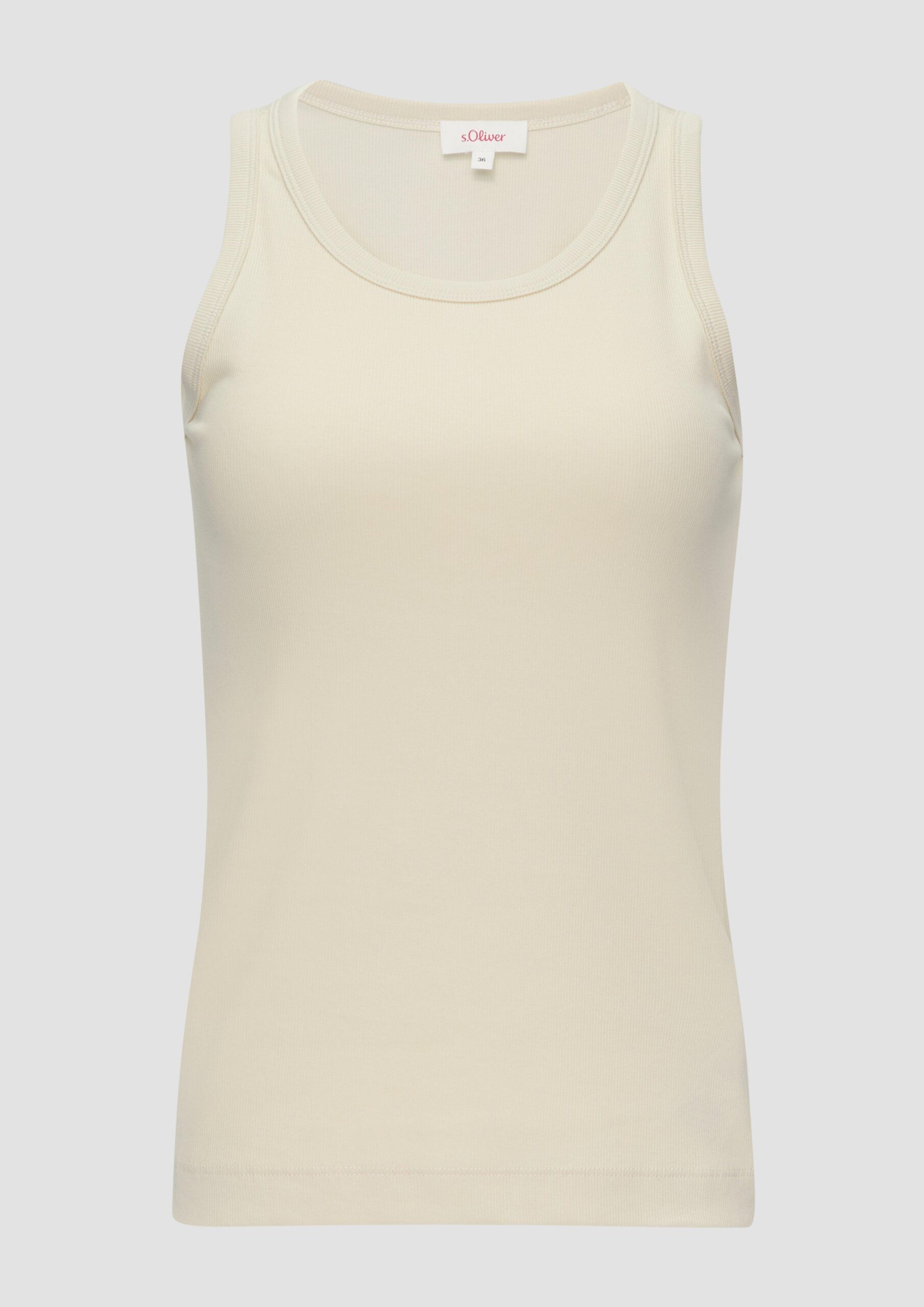 Geripptes Tanktop aus Baumwollstretch