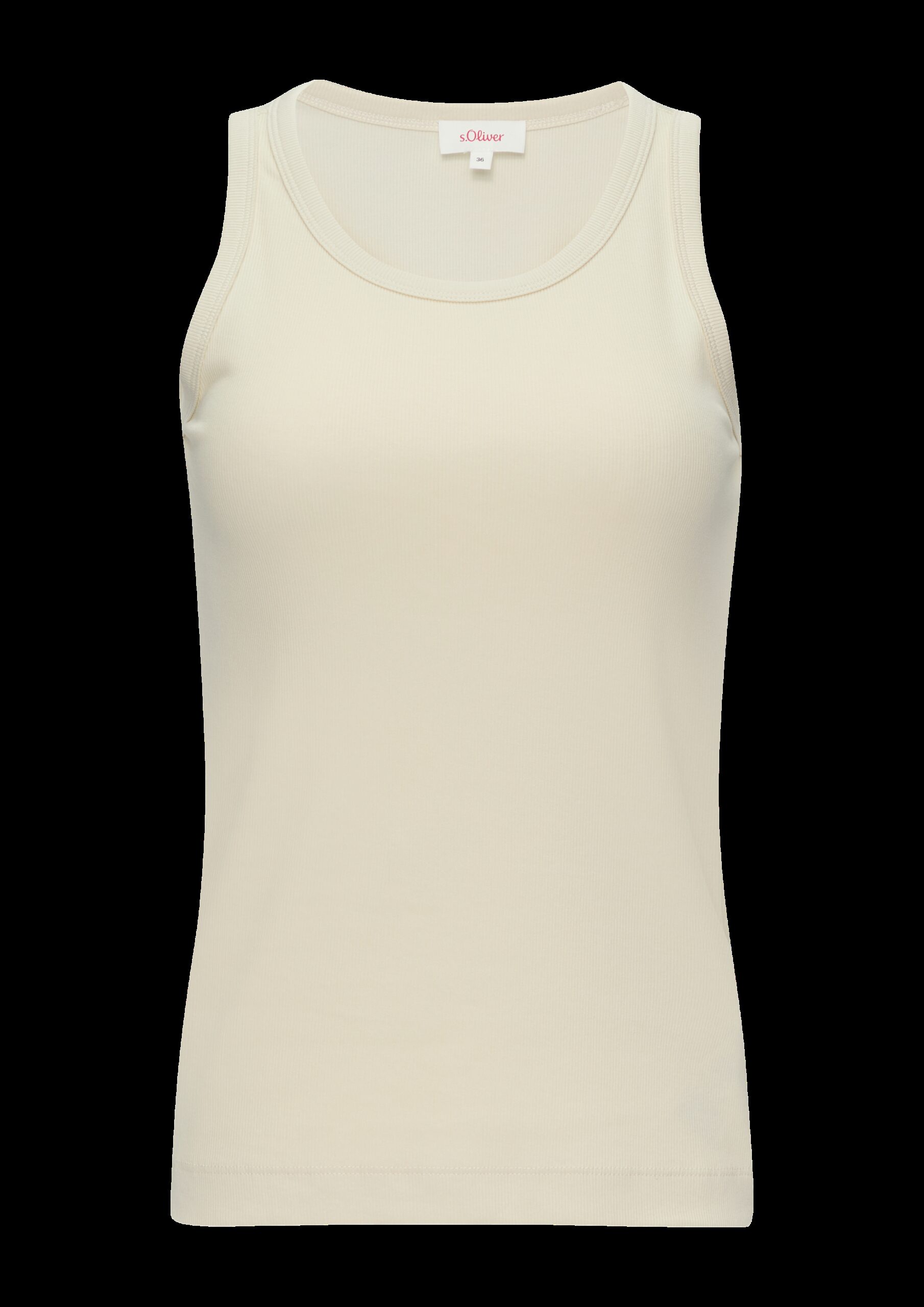 Geripptes Tanktop aus Baumwollstretch