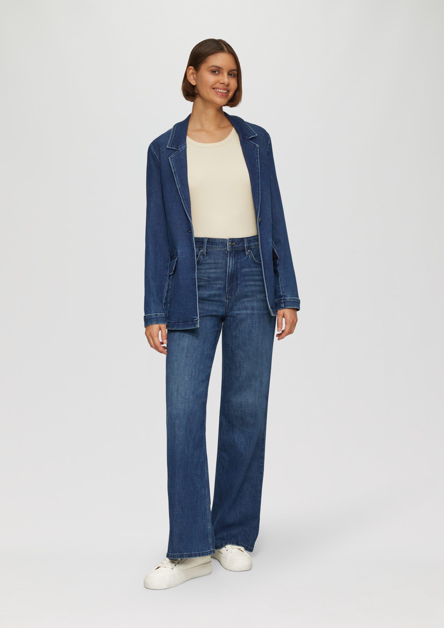 Geripptes Tanktop aus Baumwollstretch