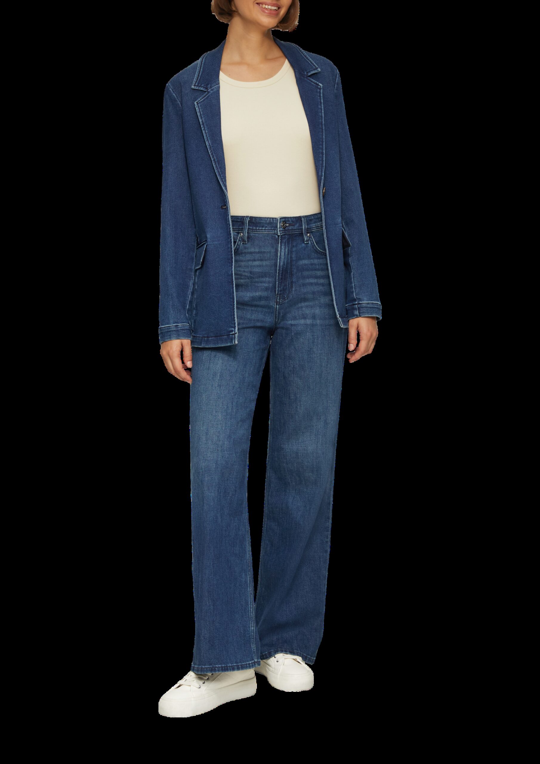 Geripptes Tanktop aus Baumwollstretch