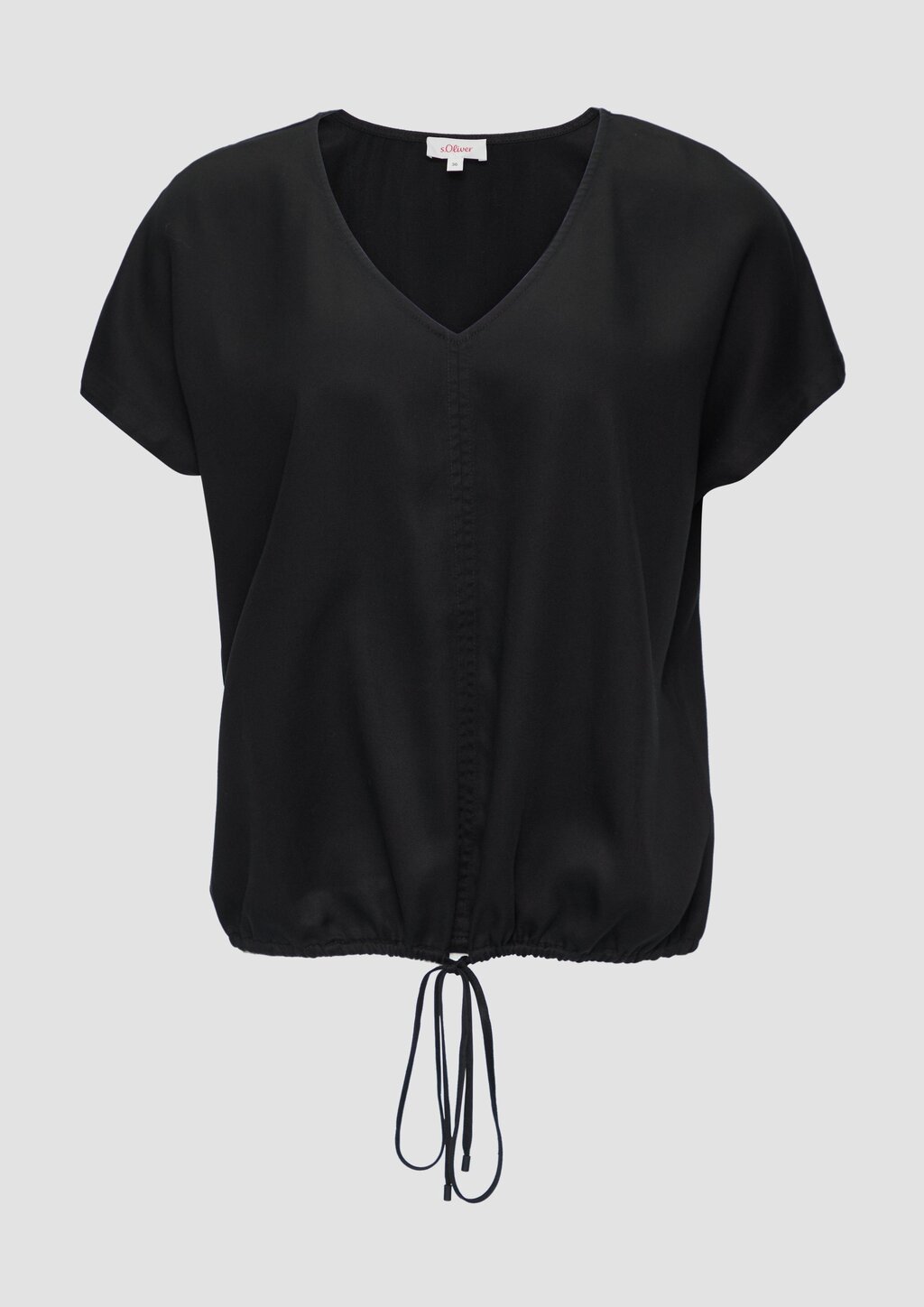 Fließende Bluse aus Lyocell mit Tunnelzug