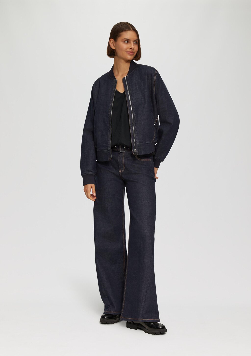 Fließende Bluse aus Lyocell mit Tunnelzug