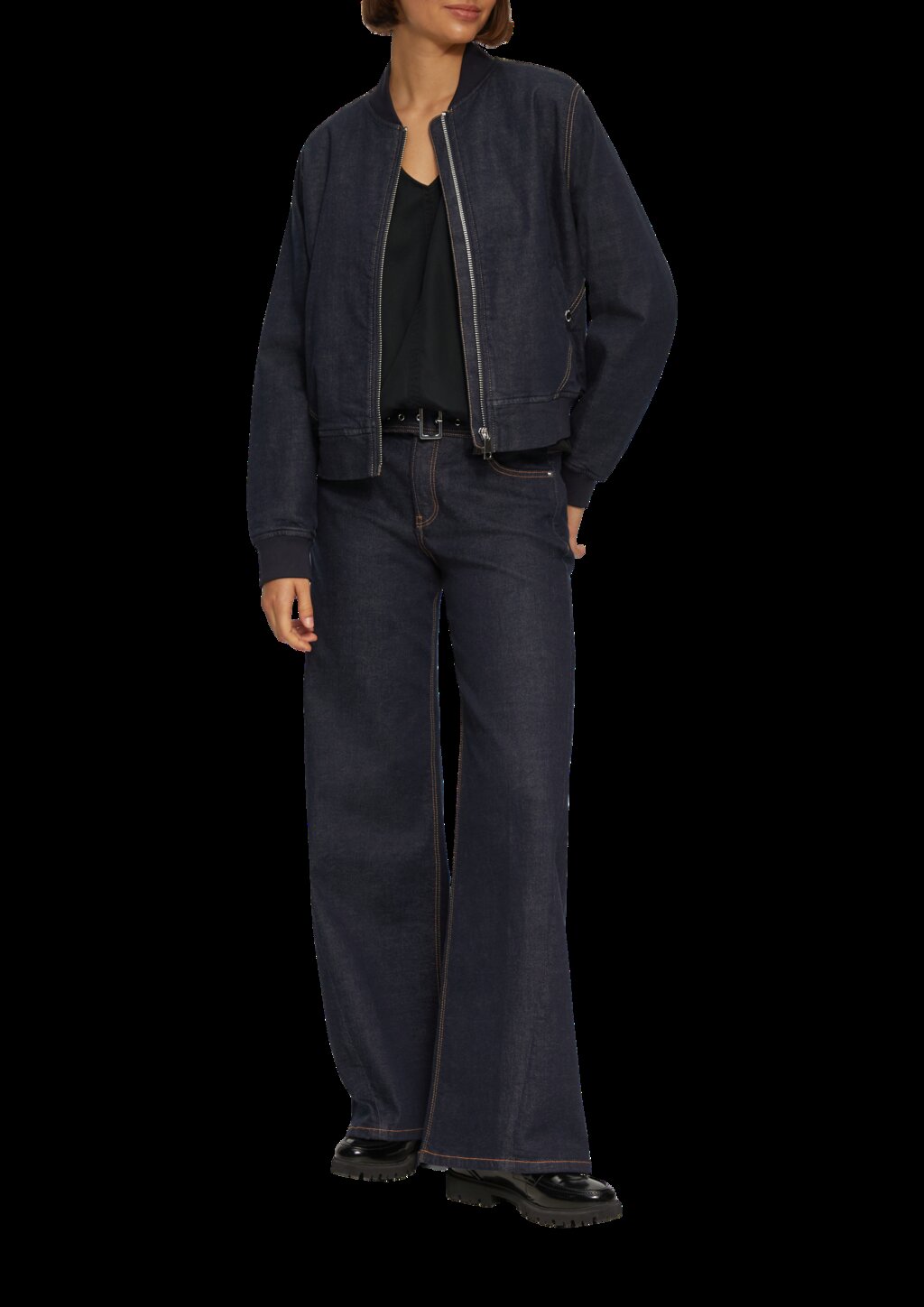 Fließende Bluse aus Lyocell mit Tunnelzug