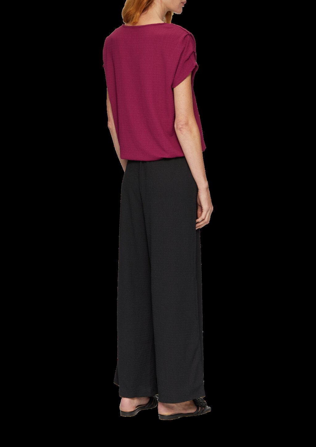 Crinkle-Shirt mit Falten-Detail am Ärmel