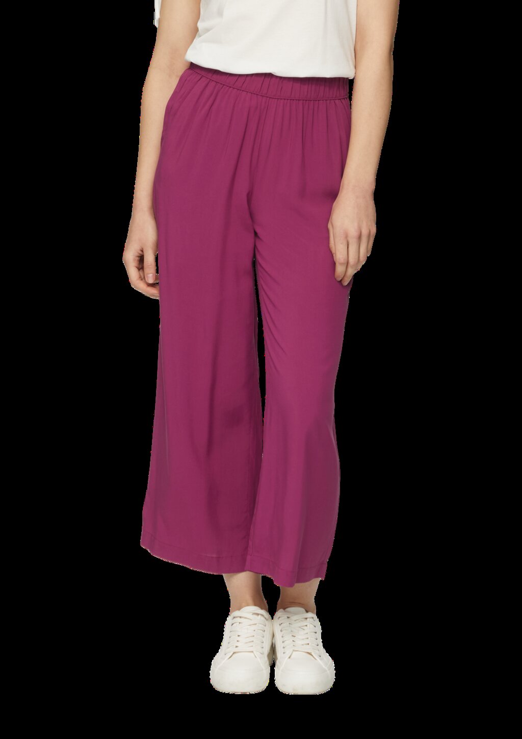 Culotte aus fließender Viskose mit Elastikbund