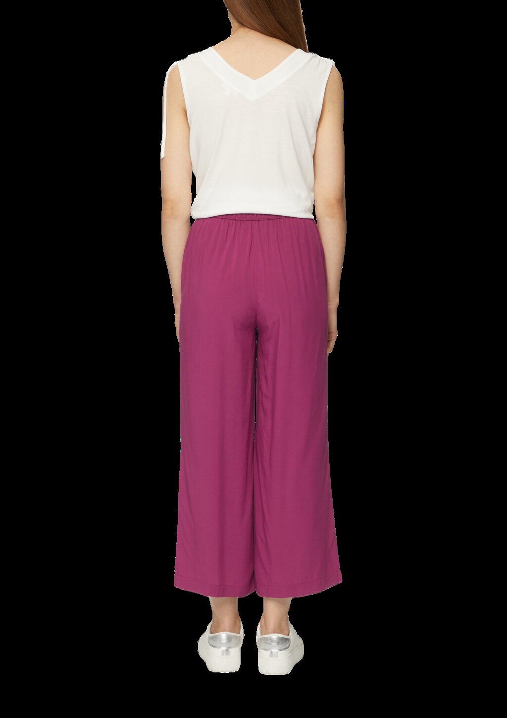 Culotte aus fließender Viskose mit Elastikbund