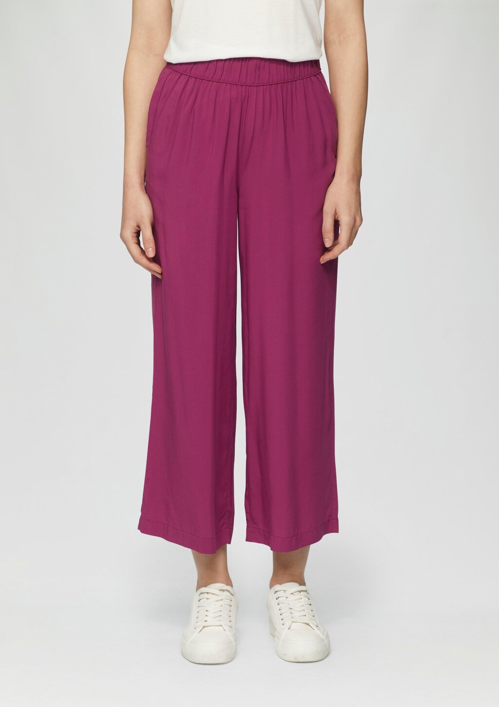 Culotte aus fließender Viskose mit Elastikbund