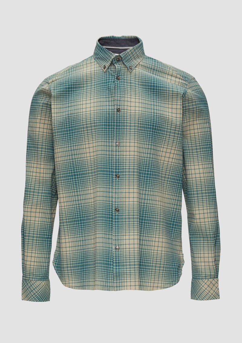 Regular Fit: Hemd aus Baumwollstretch mit Button-Down-Kragen