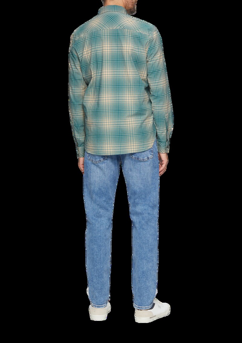 Regular Fit: Hemd aus Baumwollstretch mit Button-Down-Kragen