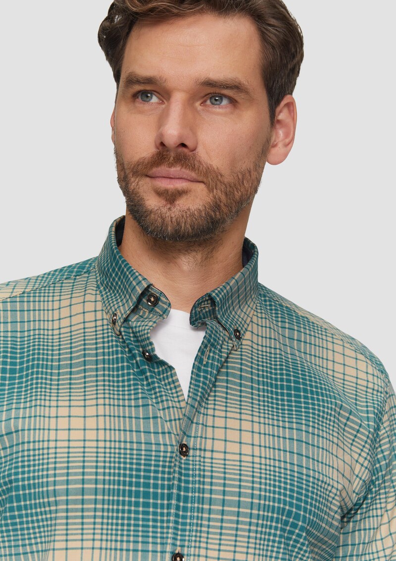 Regular Fit: Hemd aus Baumwollstretch mit Button-Down-Kragen