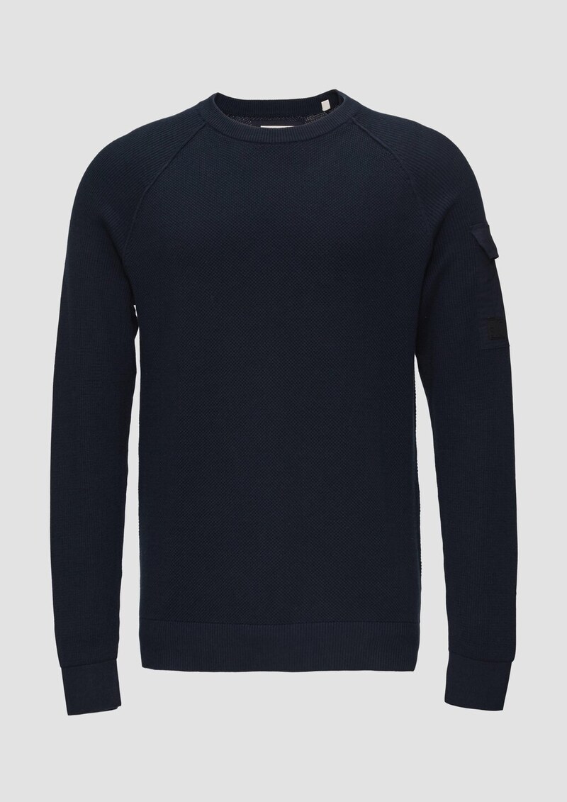 Strickpullover mit Raglanärmeln und Strukturmix