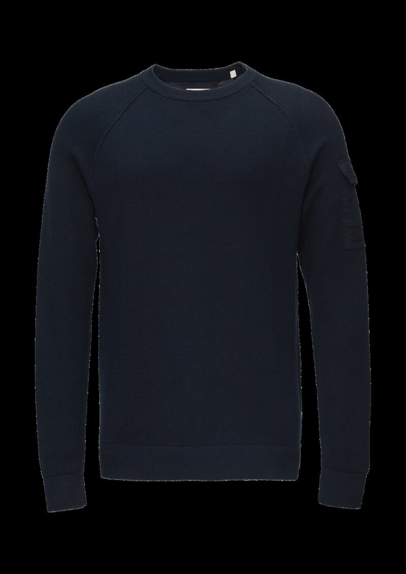 Strickpullover mit Raglanärmeln und Strukturmix