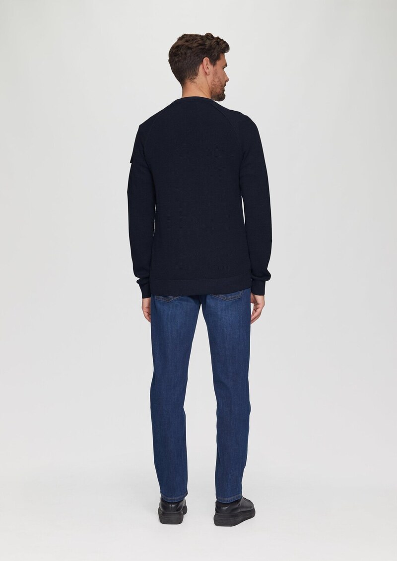 Strickpullover mit Raglanärmeln und Strukturmix