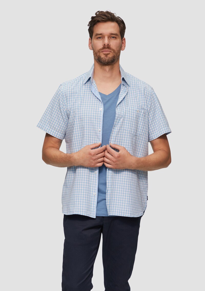 Kurzarmhemd mit Kentkragen