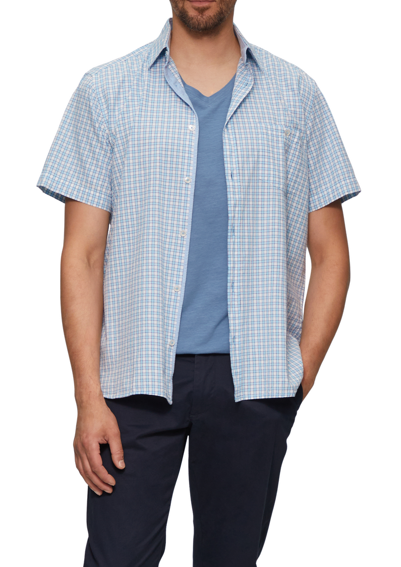 Kurzarmhemd mit Kentkragen