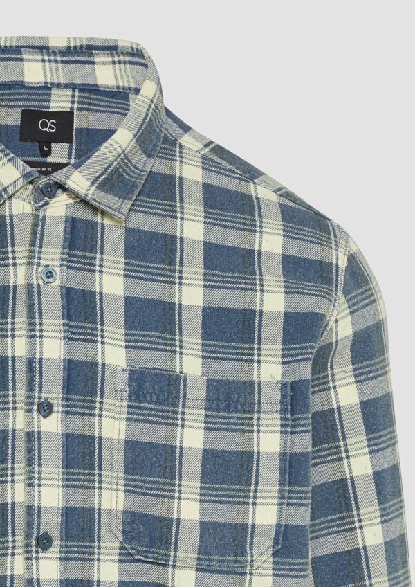 Regular Fit: Gewaschenes Flanell-Hemd mit Karo-Muster