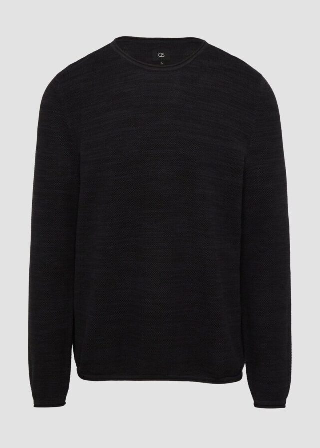 Strickpullover in Melange-Optik