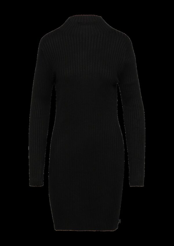 Geripptes Strickkleid im Slim Fit