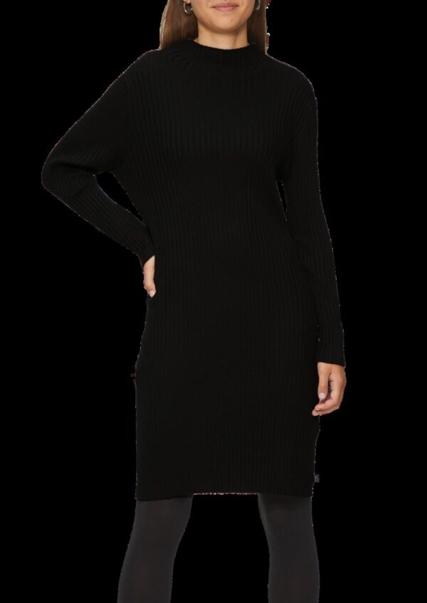 Geripptes Strickkleid im Slim Fit