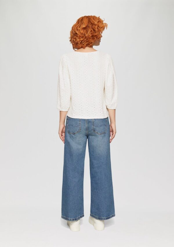 Jacquard-Shirt mit 3/4-Ärmeln