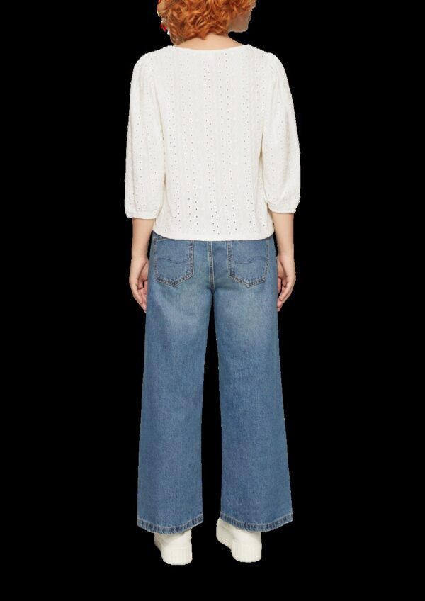 Jacquard-Shirt mit 3/4-Ärmeln