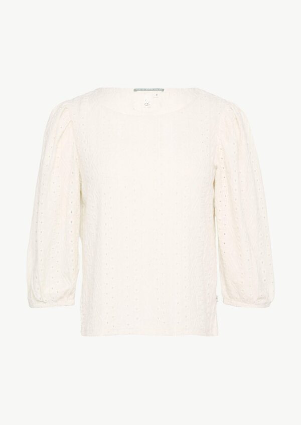 Jacquard-Shirt mit 3/4-Ärmeln