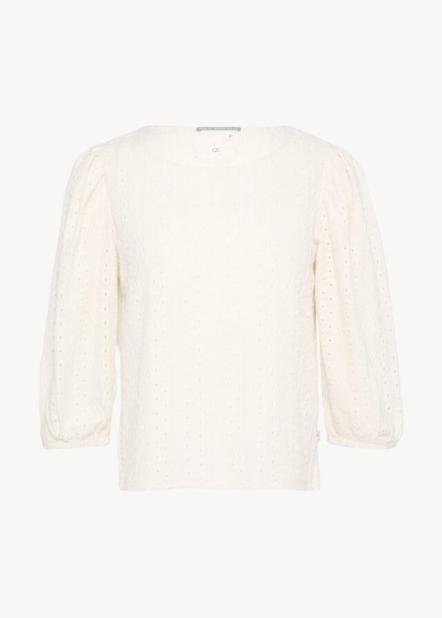 Jacquard-Shirt mit 3/4-Ärmeln