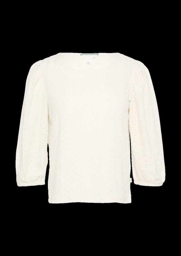 Jacquard-Shirt mit 3/4-Ärmeln