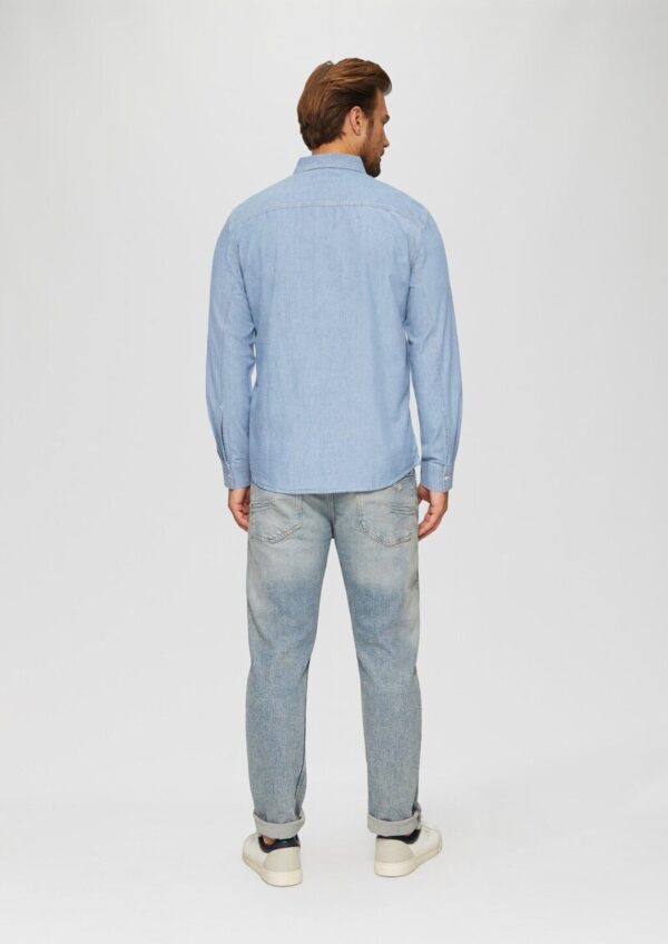 Regular Fit: Baumwollhemd aus Chambray