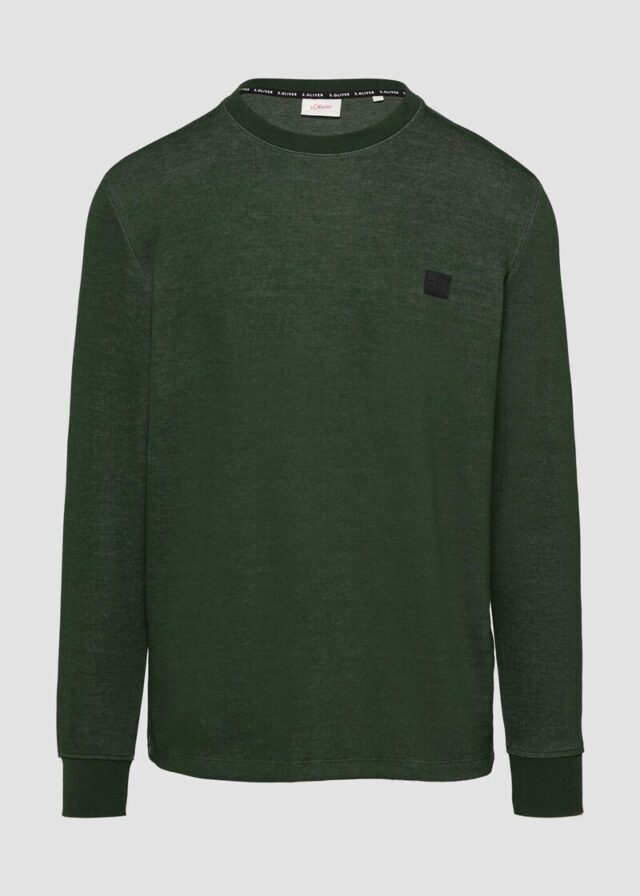 Strukturiertes Longsleeve mit Logo-Detail