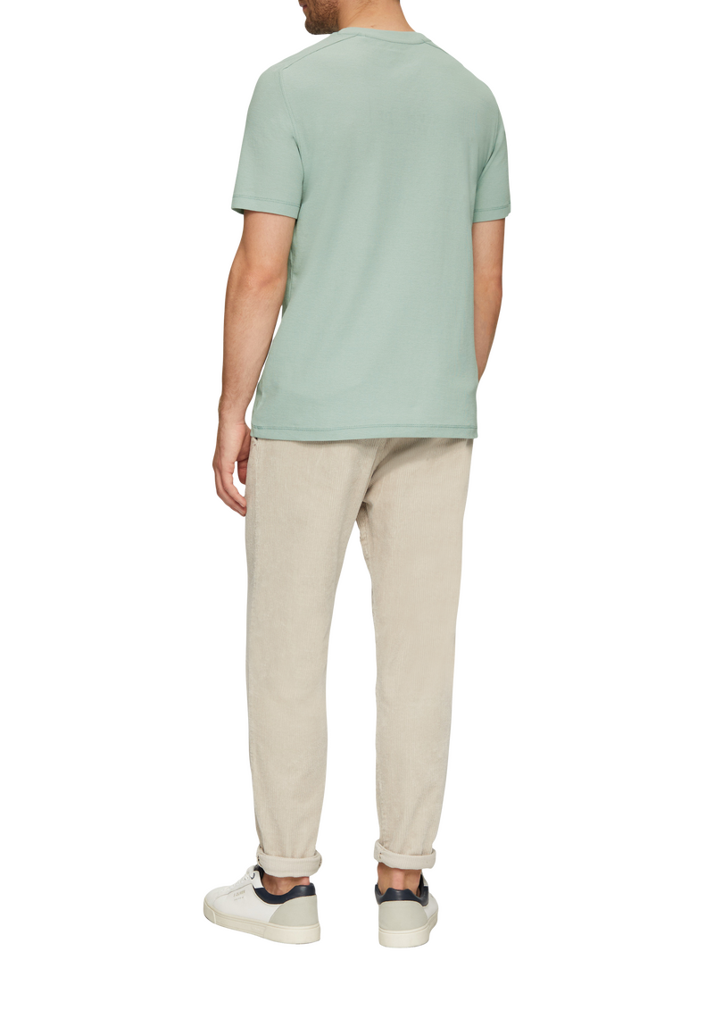 T-Shirt mit Stickerei aus Waffeljersey | 360° Circular Vision