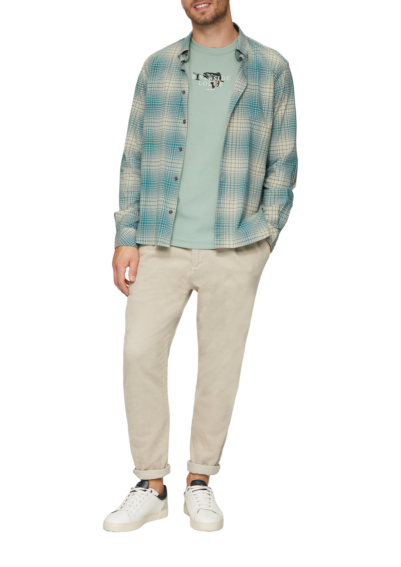 T-Shirt mit Stickerei aus Waffeljersey | 360° Circular Vision