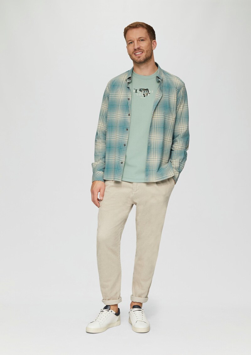 T-Shirt mit Stickerei aus Waffeljersey | 360° Circular Vision