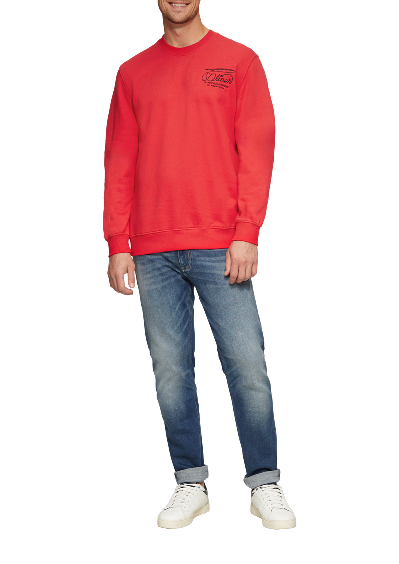 Sweatshirt mit Stickerei aus weichem Baumwollmix