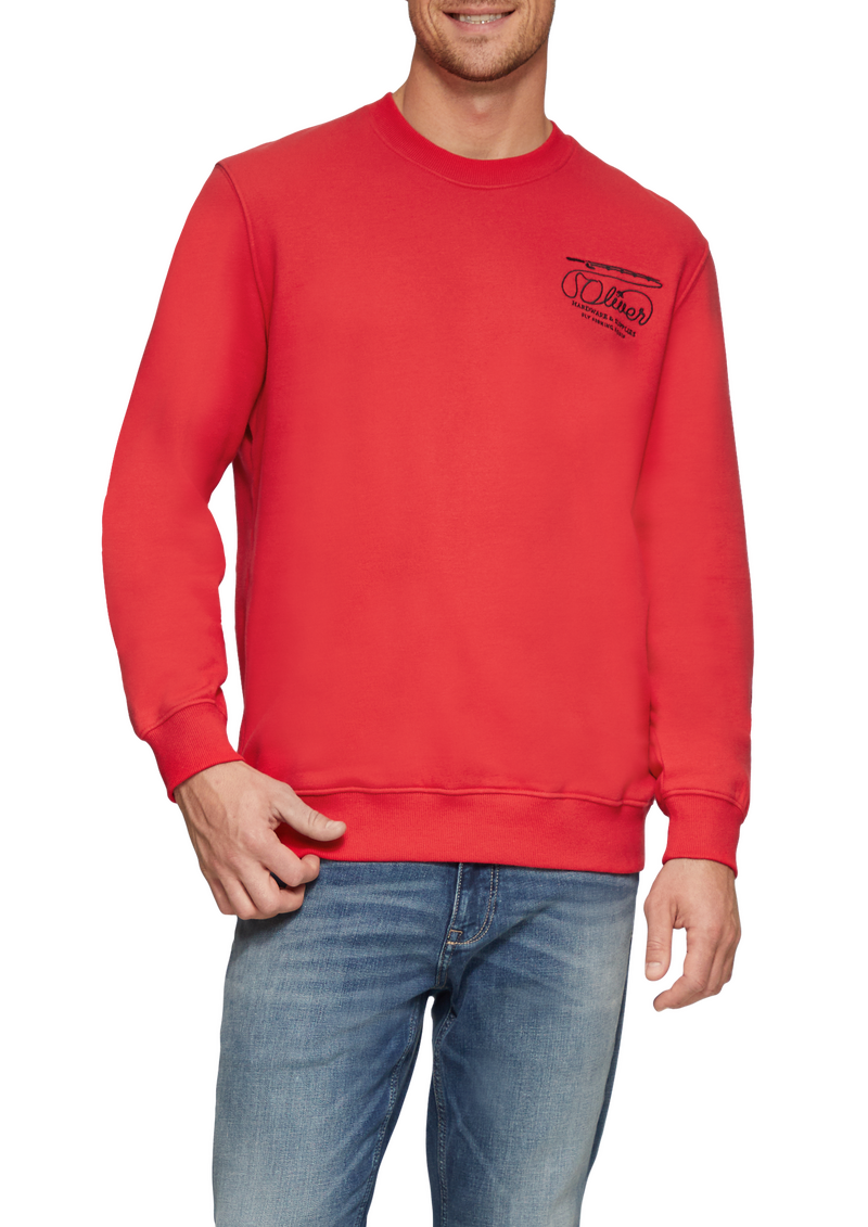 Sweatshirt mit Stickerei aus weichem Baumwollmix