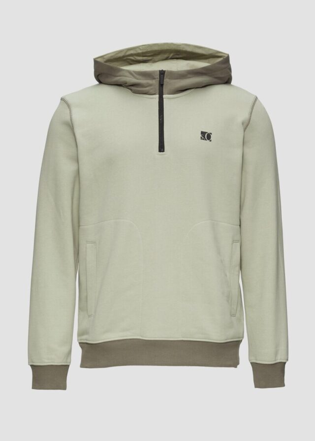 Hoodie mit Stehkragen und Reißverschluss