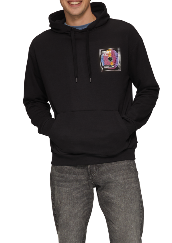 Kapuzensweatshirt mit Front- und Rückenprint