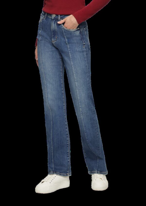 Jeans Flare / Slim Fit / Mid Rise / Flared Leg / mit Nahtdetail