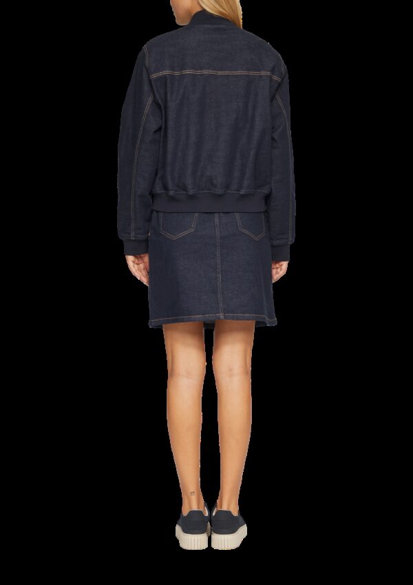 Wattierte Bomberjacke aus Denim