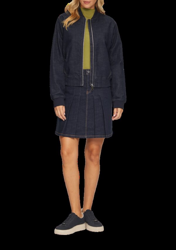 Wattierte Bomberjacke aus Denim